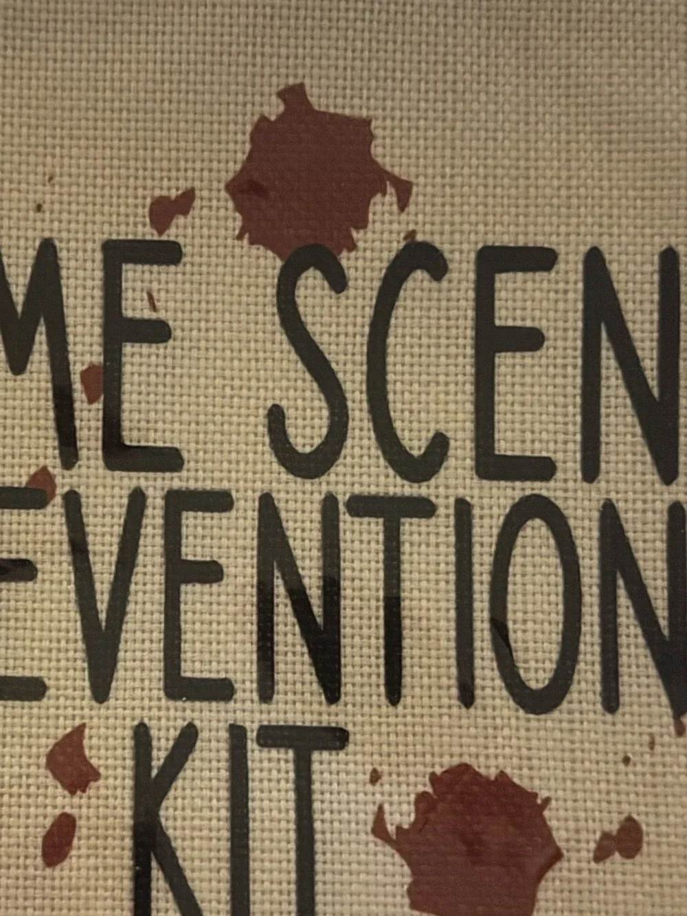Crime Scene Prevention Kit Funny Canvas Makeup Zipper Pouch